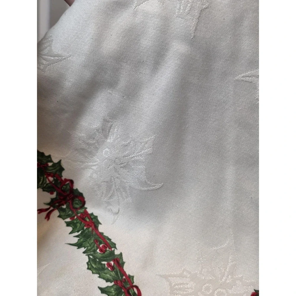 Christopher Radko Christmas Holiday Celebration Bow Holly Napkins Rings Set of 6